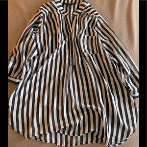 Womens 2x stripe blouse
